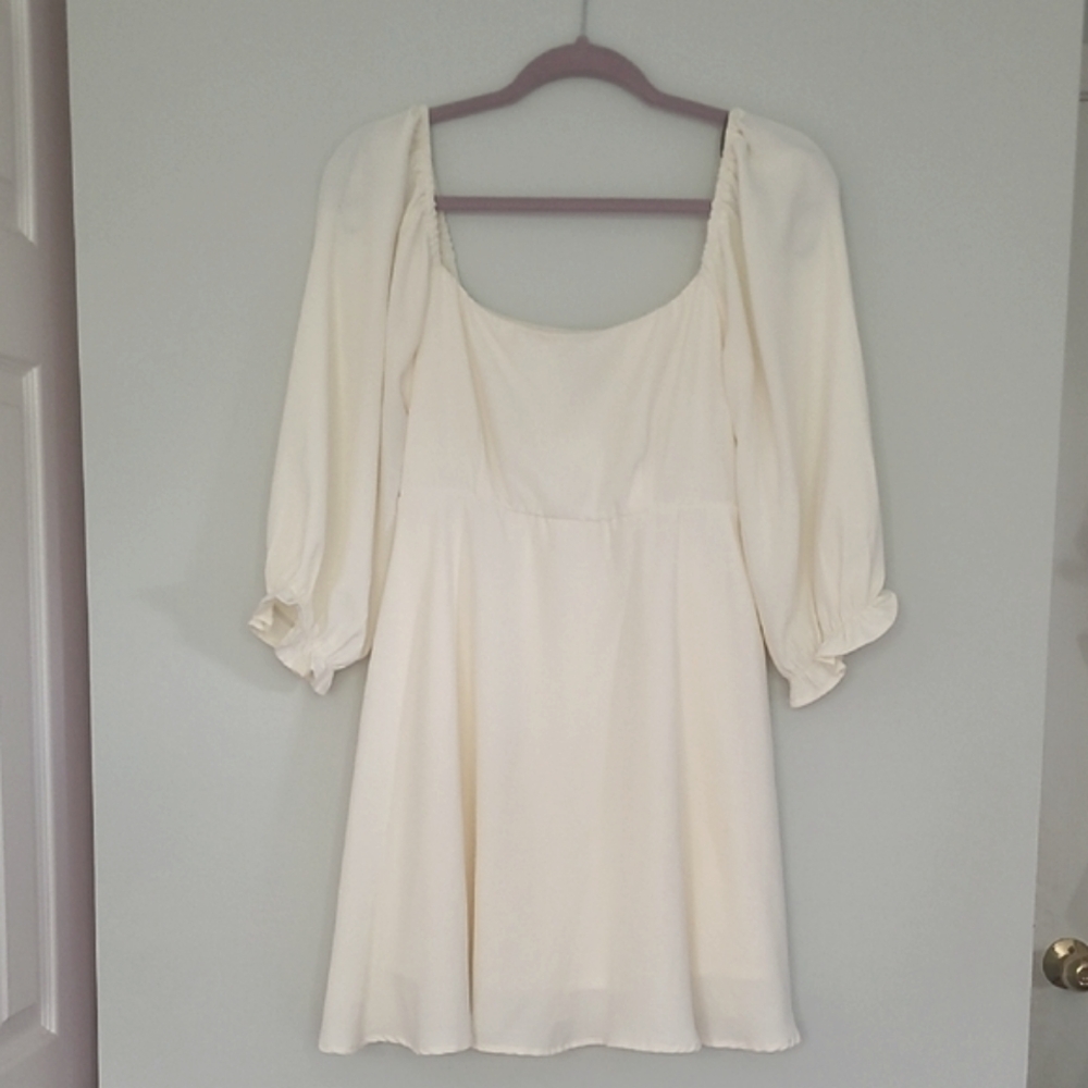 Forever 21 Cream Puff Sleeve Sundress